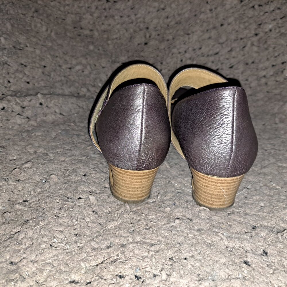 THERESIA M.-Metallic Leather Mary Janes-Strap/Heel-Size 4.5UK/6.5US-Near Mint - Picture 6 of 9